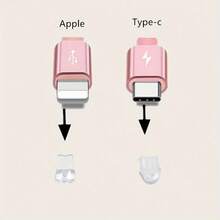 1pc Pink Bow-Shaped Phone Dust Plug: Adds Festive Vibe To Your Device - Compatible With IPhone, Type-C And Android Phones - Pink - View 2