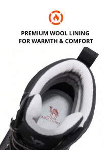 CAMEL CROWN Men's Work Boots, Soft Toe, Anti-Slip Rubber Sole, Comfortable Leather, Goodyear Welt Construction, Waterproof Construction Boots - Black - View 8