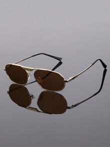 新款时尚单梁椭圆形金属飞行员眼镜框小方框复古眼镜，适合街拍、街头表演、情侣、户外旅行、休闲、海滩派对等场合，百搭装饰眼镜，日常、聚会、商务场合皆宜，男女皆可佩戴，优雅独特的椭圆形镜框。