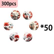 4 piezas/6 piezas/300 piezas Posavasos de barro de diatomeas con diseño de pintura de paisaje, adecuados para decoración del hogar, cafeterías, meriendas, decoración de restaurantes, fiestas temáticas, decoración diaria y también pueden ser regalos