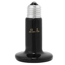 Lámpara calefactora de cerámica infrarroja para mascotas, bombilla de 75 W para reptiles - Negro - Ver 8