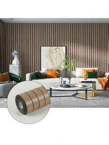 1 Roll 3D Vintage Luxury European Style Wood Grain Self-Adhesive Wallpaper, 3D Embossed Matte Finish, Waterproof PVC Resin Removable Wallpaper, Kitchen Oil-Proof Washable Tile Sticker, Bathroom Shower Wall Panel, Furniture Renovation Material, Suitable For Bedroom, Living Room, Bathroom, Kitchen And Other Wall Decor, Home Decoration - Multicolor - View 9