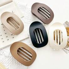Matte No Crease Flat Claw Clips,Large Strong Hold Barrettes For Thick & Thin Hair,Non-Slip Haie Clip - 黑色 - 查看 10