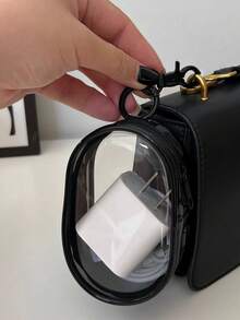 2/1Pc Portable Transparent Data Cable Storage Bag, Mini Zip Storage Bag, Compact Multifunctional Storage Bag, Headphone And Charger Case With Keychain, Bracelet Bag, Make-Up Bag Transparent Travel Accessories School Supplies - Multicolor - View 24