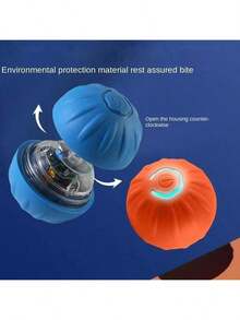 智能狗狗玩具球，自动电子互动训练宠物玩具，重力运动球，可充电动态滚动球玩具 - 彩色 - 查看 4