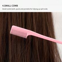 5件套发梳，眉梳，双面三合一边缘控制梳，后梳，美发造型工具