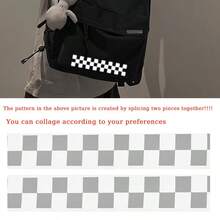 1m FG001 Plaid Heat Transfer Sticker, Silver Reflective Clothing Tape, DIY Sewing Material - Grey - View 5