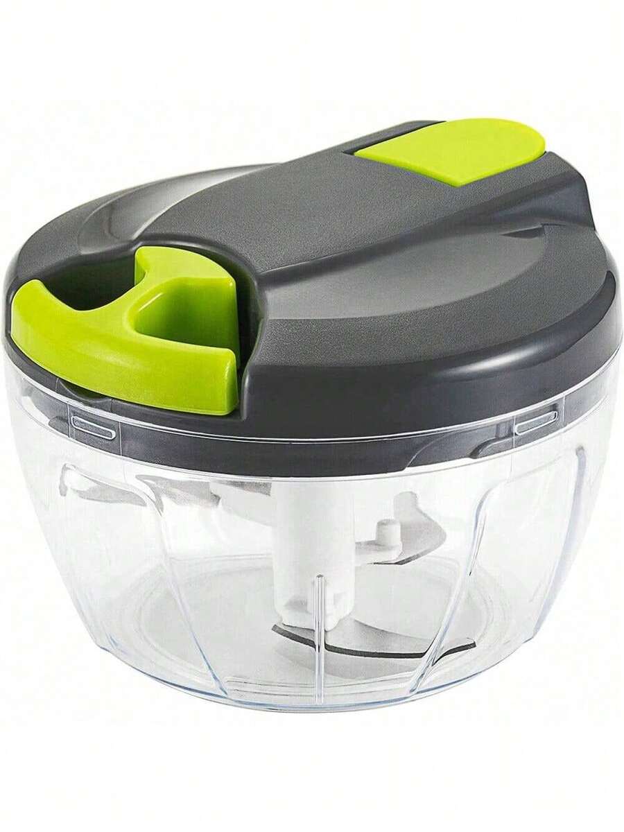 1pc Manual Food Processor Vegetable Chopper, Manual Food Chopper, Hand Pull String Vegetable Chopper, Portable Hand Pull String Garlic Mincer Onion Cutter For Veggies, Ginger, Fruits, Nuts, Herbs, Etc., - 綠色 - 查看 1