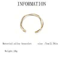 Hollow Out Cuff Bangle - Yellow Gold - View 8