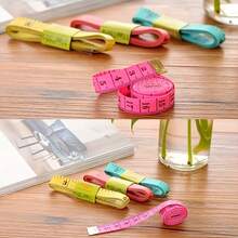 12 st/set 60 tum/150 cm mjukt måttband, linjal med 3 mått, måttband för sömnad, skrädderi och tyg - En-Storlek - Visa 4