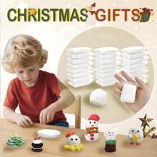 White, 1.98lbs, Air Dry Clay For Kids, 30pcs Individual Packaging, 30g Per Piece, Transparent Storage Drum, Bulk Modeling Clay For Kids, Bulk Art Supplies For Classrooms, Christmas Clay - trắng - Xem 3