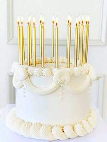 6/18/36 Peças Velas de Lápis de Bolo de Aniversário Feliz, Velas Espirais, Decorações de Bolo de Aniversário, Velas de Lápis Retas, Decoração de Sobremesa, Artigos de Festa, Ano Novo, Dia dos Namorados, Festival - Multicolorido - Visão 7