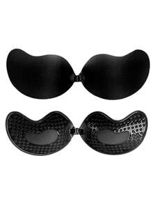 2件装可重复使用隐形聚拢文胸，露背无肩带设计，适合搭配婚纱、吊带衫、连体裤和沙滩装 | 女士礼物 | 圣诞节和情人节礼物 - 彩色 - 查看 19