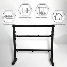 Strength Training Dumbbell Rack - สีดำ - ดู 8