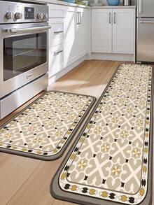 [HÀNG HOT!!!] 1 tấm thảm bếp bằng cao su mềm, dày 3.5mm, họa tiết hoa văn cổ điển châu Âu, thảm thấm hút nước, có thể tùy chỉnh kích thước cho phù hợp với nhà bếp, bề mặt vải, lớp xốp ở giữa, lớp cao su dưới cùng, thích hợp làm thảm bếp, trang trí nhà bếp, trang trí đám cưới, trang trí nhà cửa, thảm phòng tắm, thảm lối vào, thảm phòng giặt, thảm hành lang, thảm phòng khách, v.v. - Nhiều màu - Xem 3