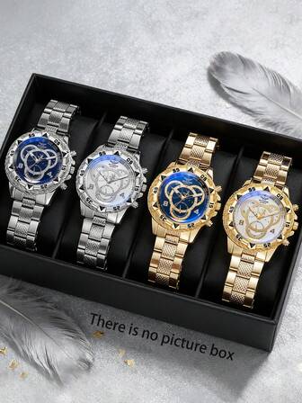 1 件装奢华时尚石英表，通勤及正式场合皆宜，理想的节日礼物，年末促销