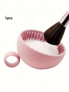 硅胶化妆刷清洁碗 - 1个无香型刷子清洁垫，带擦洗垫，适用于眉刷、腮红刷、面部刷和眼部刷子 - 彩色 - 查看 11