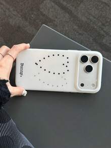 Y2K Artistic Tinfoil Polka Dot Heart Phone Case Compatible With IPhone 17 Pro Max 17 Pro 17 16 Pro Max 16 Pro 16 15 Pro Max 15 Pro 14 Pro Max 14 Pro 13 12 Pro Max 11 16 15 14 Plus Jelly Soft Shockproof Protective Back Cover - White - View 4