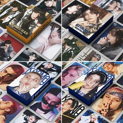 K-Pop 生日礼物交换卡套装（包含展示盒、书签套装、收藏卡、情人节礼物、小礼物、热门粉丝应援卡、收藏卡、新款贺卡、卡片展示套装）