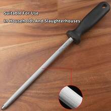 ELephas PLus Varilla de afilado profesional TUPI - Acero de aleación de alto carbono, afilador de cuchillos ligero, adecuado para chef/exterior, varilla de afilado - Negro - Ver 4