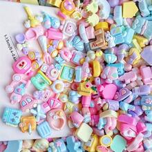 10/30/50个可爱树脂平底装饰品 - 小巧卡通、食物、蝴蝶结、动物、混合树脂配件，迷你尺寸美甲装饰、DIY手工、剪贴簿、趣味装饰风格、精致饰品 - 随机混装 - 迷你所有系列隨機混合 - 查看 3