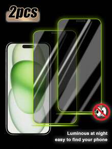 Gorilla Hero [2 Packs]Anti-Spy Tempered Glass Screen Protector, Full Coverage, Privacy Protection Screen Protector, Green Light Air Cushion Film, Glow In The Dark, Easy To Find Phone, Personalized Design, Eye-Friendly, Ultra HD, Compatible With IPhone 17E/17 Pro Max/17 Pro/17Air/17/16e/16 Pro Max/16 Pro/16 Plus/16/15 Pro Max/15 Pro/15 Plus/15/14/13/12 And Other Models - Green - View 21
