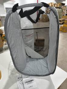 Foldable Laundry Basket, Clothes Storage Basket, Dirty Clothes Basket, Bathroom Dirty Clothes Basket, New Foldable Pop-Up Mesh Basket With Handle, Suitable For Storing Blankets, Toys And Dirty Clothes. Applicable For Bathroom, Bedroom And Wardrobe. Space-Saving, Suitable For Renters. - Multicolor - View 6