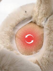 1pc Foldable Plush Ear Muffs, Cute & Fashionable, Suitable For Winter Use