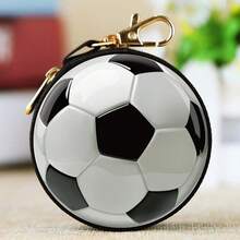 Monedero con cremallera en forma de bola, monedero pequeño de dibujos animados, monedero con cremallera, regalos de cumpleaños para niños - Fútbol americano - Ver 12