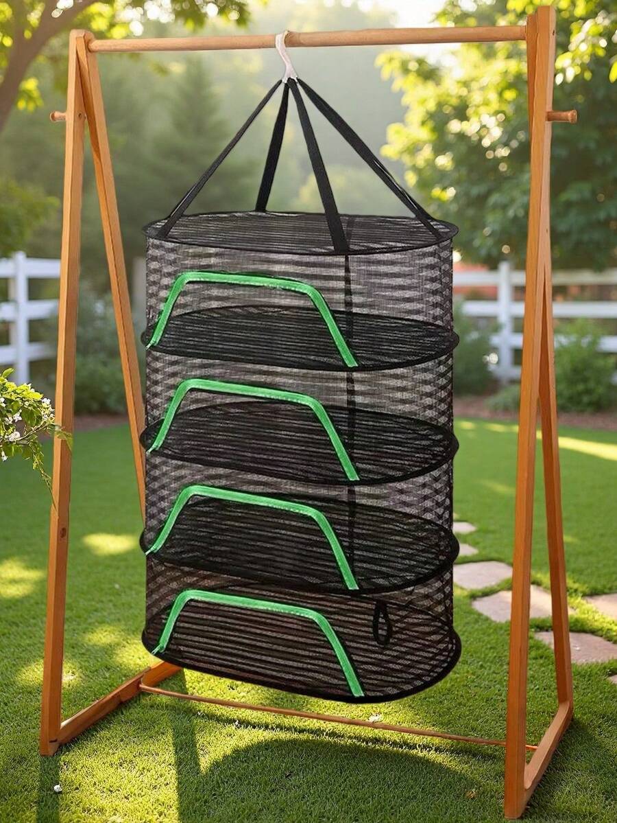1 pieza Cesta de secado de ropa multicapa para interiores y exteriores, red de secado de ropa montada en la pared, adecuada para secar ropa en dormitorios, multifuncional