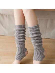 1双秋冬保暖腿套，运动针织腿套，腿套 - 彩色 - 查看 6