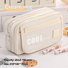 1pc, New Stationery Bags, Large-Capacity Pencil Cases, Portable Pencil Cases, Can Accommodate Cosmetics, Portable Gifts, Suitable For Offices, Schools, Young People, Girls, Boys, Boy, Girl, Adults, [Products Only Include Pencil Cases, Not Including Scene Image Accessories] - Multicolor - View 8