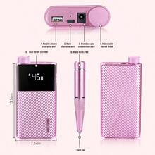 Lixadeira de Unhas Elétrica Profissional, Kit de Grooming de Unhas Portátil Sem Fio com Bits de Lixamento, Lixa de Unhas Recarregável de 45.000 RPM, Adequada para Unhas Acrílicas, Polimento de Gel, Produtos de Cuidados com as Unhas, Ferramentas de Unhas, Uso Profissional e Doméstico, Presente para Professores, Médicos, Família, Amigos, Todas as Ocasiões