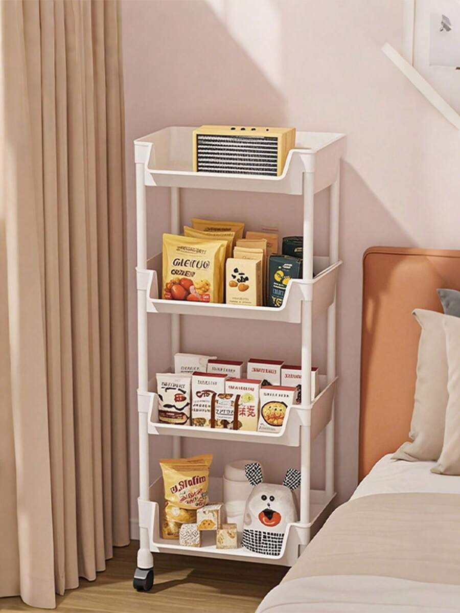 1 raft de depozitare pentru biblioteci, dulap multifuncțional independent, unitate de raft mobilă pentru living, dormitor, bucătărie, uz casnic - Multicolor - Vizualizare 1