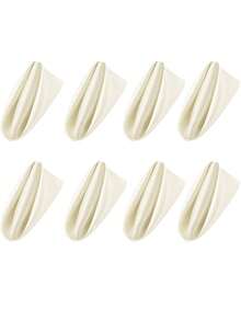 4/8/12/16 Pcs Satin Napkins, 17x17 Inch Square, Ivory Smooth Napkins, Reusable, Suitable For Weddings, Dinners, Cocktail Parties - No Feathers, No Batteries Required - Beige - View 6