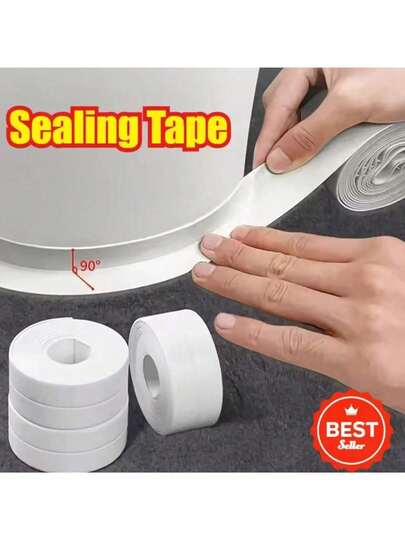 2.2cm*320cm Cinta de sellado para baño de agua, tira meteorológica, borde de sellado adhesivo en el baño, calafateo antimoho, sellado, impermeable, aislante
