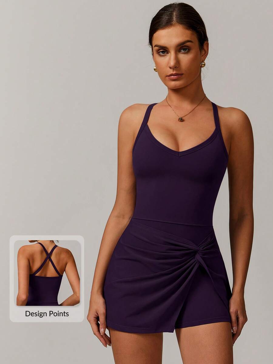 MASKERT Vestidos de mujer, ropa deportiva, ropa de fitness, ropa de yoga, ropa de tenis, alta elasticidad, amigable con la piel, cómoda, transpirable, ropa de estar en casa casual para primavera/verano