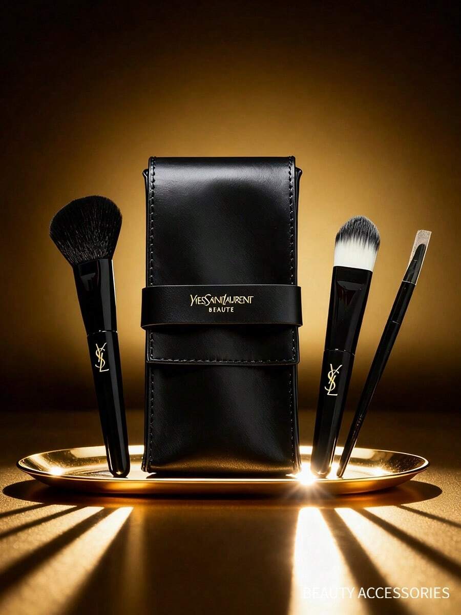 Yves Saint Laurent 10-In-1 Makeup Brush - Seamless Blush & Foundation Application, Travel Essential YSL-Gift-10 - Black - View 1