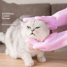 Heat Resistant Extended Pet Bathing Gloves - Textured Latex Rubber Gloves, Suitable For Dog Bathing, Dishwashing And Home Cleaning, Non-Slip And Durable - Multicolor - View 7