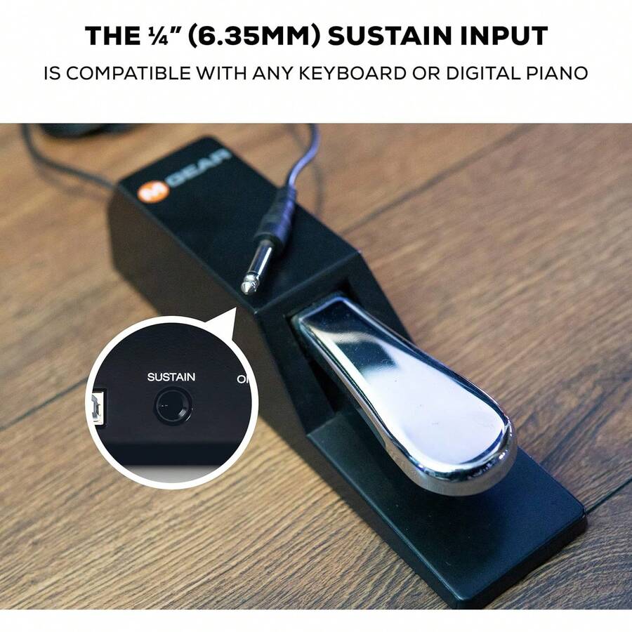 -AUDIO SP-2 Pedal de Sustain Universal con Tacto de Piano para Teclado Musical, Piano Eléctrico, Controlador MIDI, Sintetizador yás Y30U - Pedal de Expresión EXP-2 - Ver 1