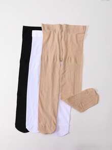 3pcs Thin Stirrup Dance Tights, Elastic Leggings Suitable For Girls, Spring/Summer - Multicolor - View 5