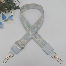 1.5 Inch Leather Edge Floral Pattern Adjustable Shoulder Strap For Women Handbag Crossbody Bag Replacement Strap Travel Essentials - Multicolor - View 10