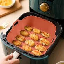 Silicone Baking Mat Suitable For Air Fryer, Compatible With SL400, SL4001 Air Fryer Silicone Baking Mat, Etc. Due To Its Non-Stick Surface, It Is Easy To Use In Air Fryer, Oven And Microwave. - Multicolor - View 8