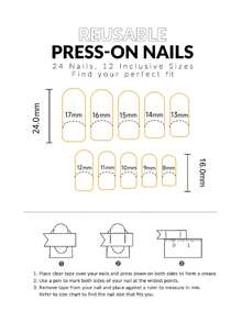 10片/套 方形美甲贴片，中号美甲，冬季美甲，可爱风格，新年礼物，可拆卸，适合派对、舞蹈、日常佩戴、学生聚会、上班族角色扮演，按压式可重复使用，附赠果冻胶和指甲锉等美甲用品 - 淺粉色 - 查看 4