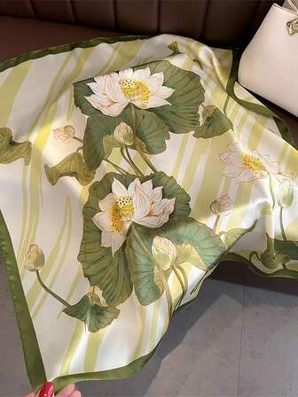 1pc Women's Printed Fashion Scarf, Can Be Worn As Scarf, Suitable For Daily Use, Can Also Be Used As Headscarf, Headband