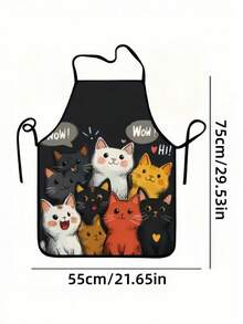 1 chiếc tạp dề vải lanh denim in hình mèo con dễ thương, có túi hình mèo và dây đeo cổ điều chỉnh được - Thiết kế mặt mèo con đáng yêu, thích hợp cho nấu ăn, làm bánh, vẽ tranh, dọn dẹp - Bền và thoải mái cho người yêu mèo. - Nhiều màu - Xem 10