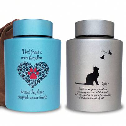 宠物骨灰盒，适用于猫狗骨灰，最大承重60磅，猫狗纪念骨灰盒