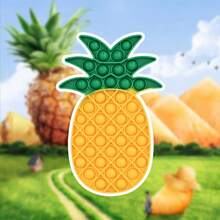 黄色菠萝推泡泡减压玩具，指尖玩具，成人和儿童时尚泡泡破玩具，派对游戏装饰品，圣诞节/万圣节礼物，适合儿童和成人的有趣推泡泡和时尚玩具 - 彩色 - 查看 5