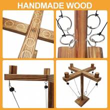 Hook And Ring Game, Large Ring Toss Game Adults, Ring Game On A String, Tabletop Games, Hook Game Ring Toss Bar, Family, Party - MIDDLE - View 4