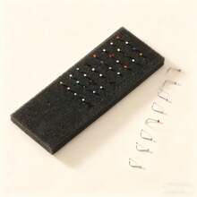 40pcs/Set Rhinestone Nose Studs, Basic & Minimalist For Everyday Wear - Color Mixing - View 1